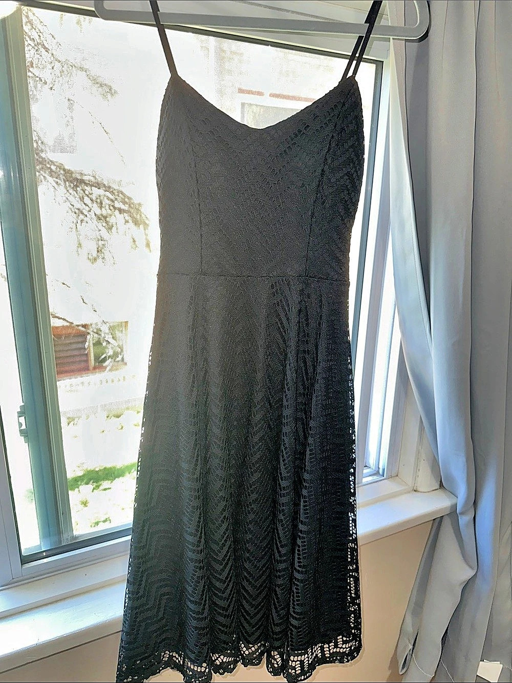 Streetwear Society Black Geometric Maxi Dress Size Small Like New